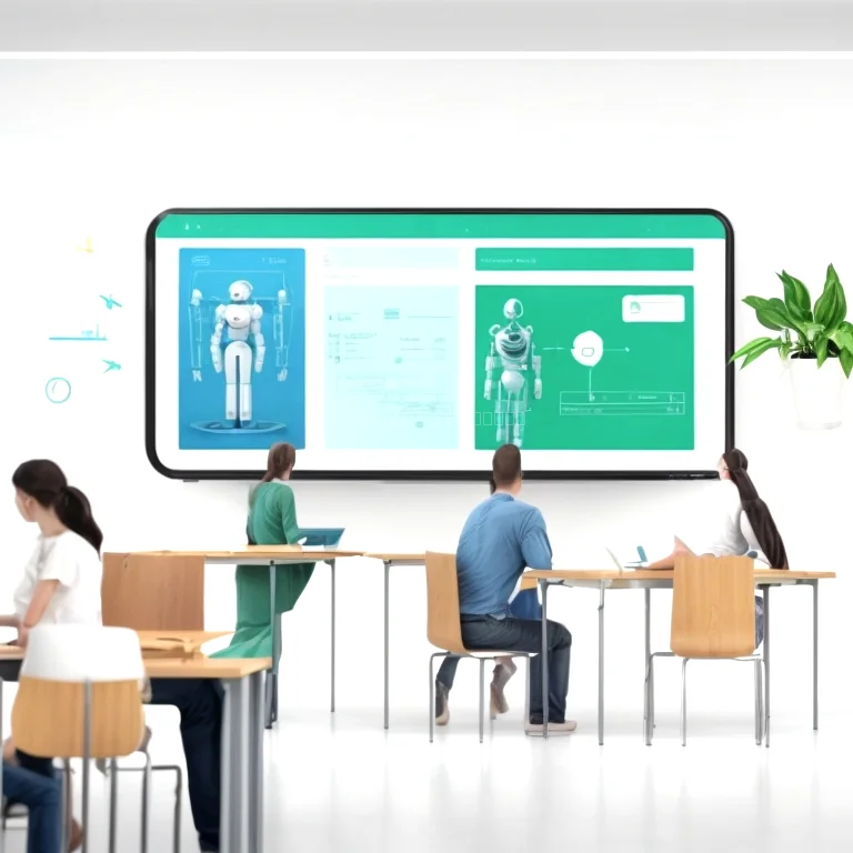 Student working on AI project